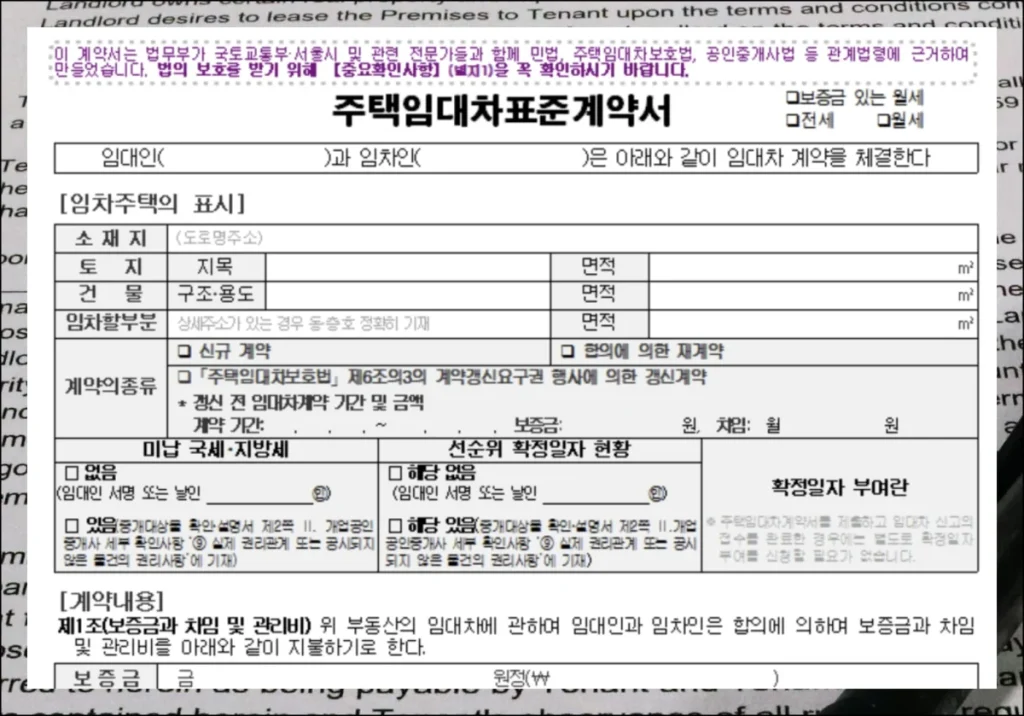 (1) 계약서 준비의 첫걸음