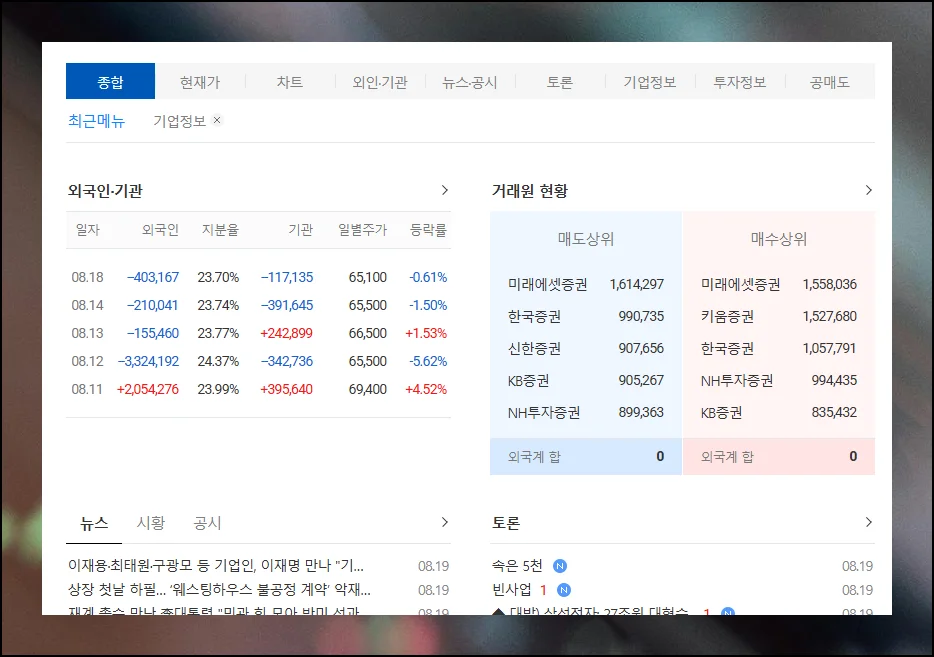 (1) 투자 정보의 새로운 접근