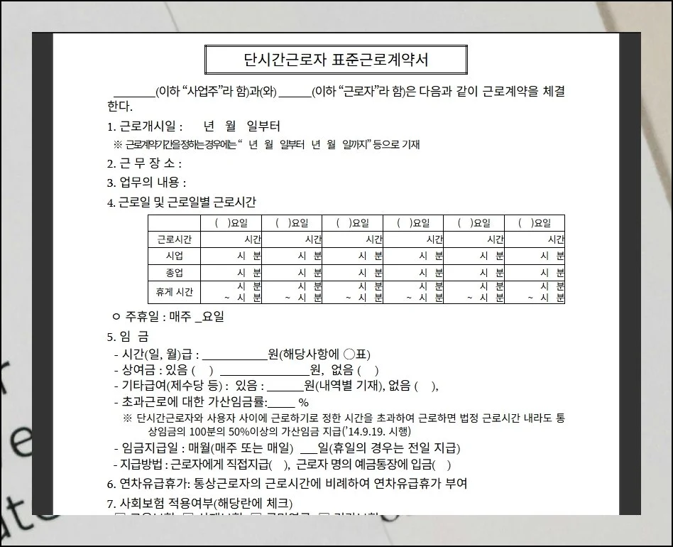 (2) 다섯 가지 맞춤형 서식