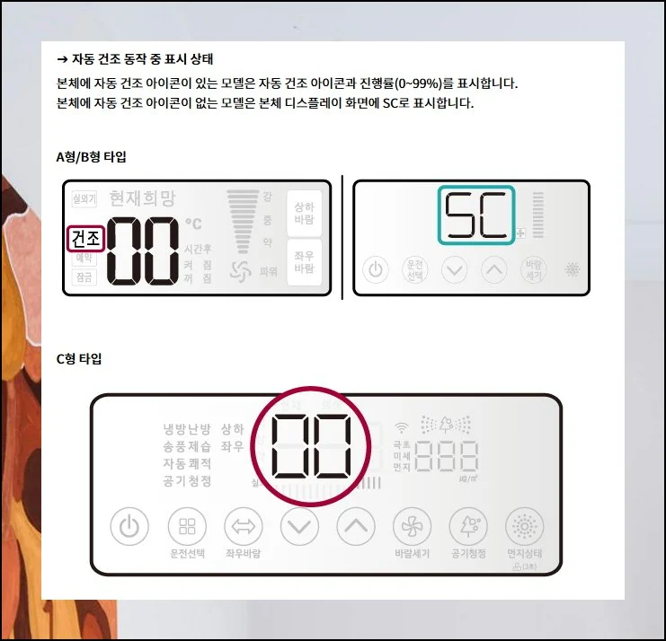 (1) LCD 타입 리모콘에서 설정하기