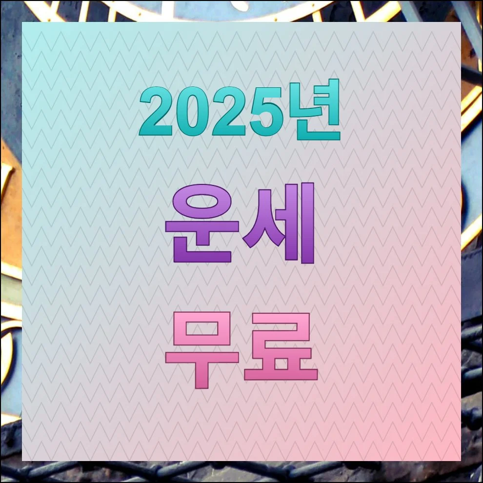 2025년 운세 무료 보기 및 행운 키우기