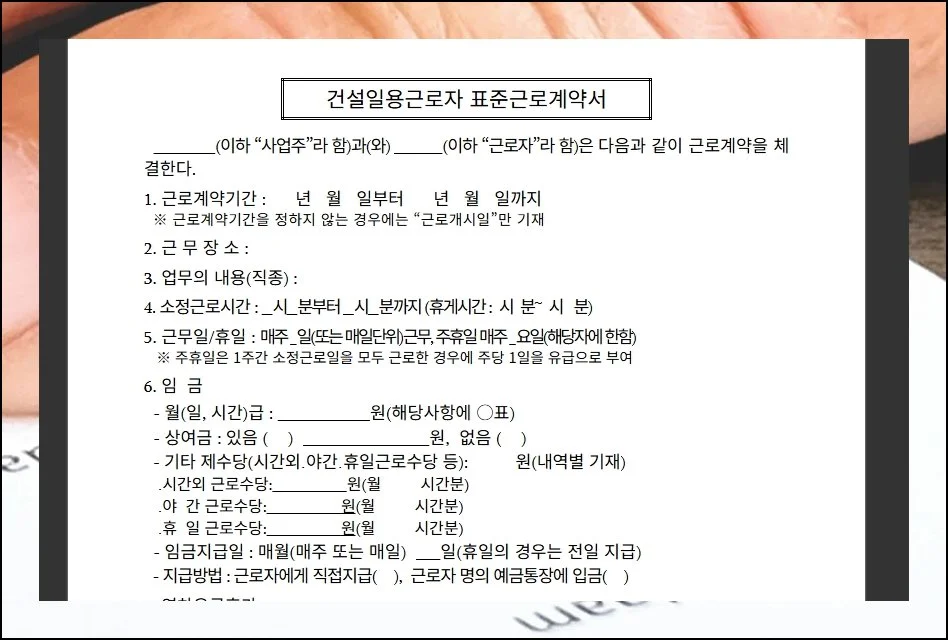 근로계약서 미작성 과태료 및 표준양식 (10)
