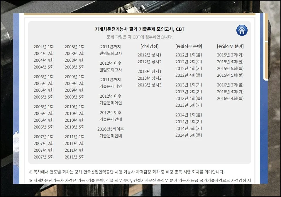 어떤 회차를 풀어야 할까 | 이전 평가지가 시행 시기와 차수별로 분류돼 있어요.