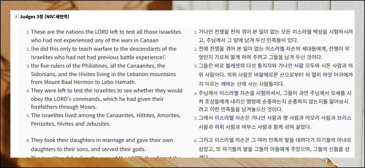 낯선 단어도 바로 해결 | 영어 성경을 읽어나가다 보면 해석이 막히는 대목이 생기기 마련이에요.