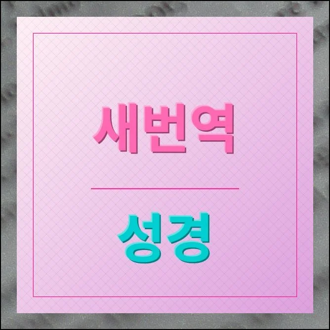 새번역 성경 무료 읽기 | 요즘은 말씀을 접하는 경로가 정말 다양해졌어요.