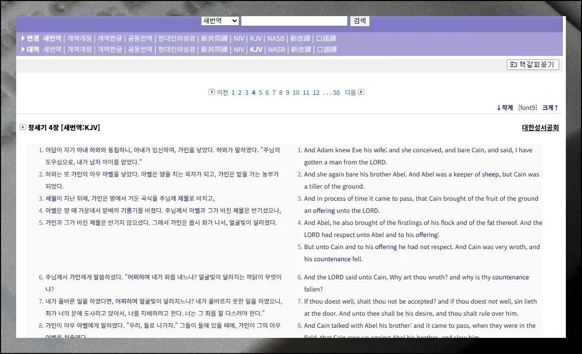 영어 성경으로 두 마리 토끼 잡기 | 영문판 열람도 지원하고 있어요.