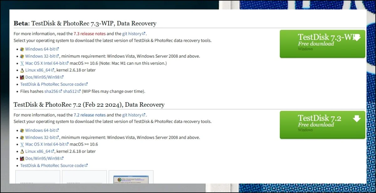 내 환경에 맞는 버전 고르기 | 선택지가 두 종류로 나뉘어 있어요.
